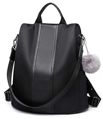 Miss Lulu Grand Sac à Dos Femme en PU Imperméable avec Fermeture Éclair Antivol - Élégant et Sécurisé pour Voyages et Usage Quotidien