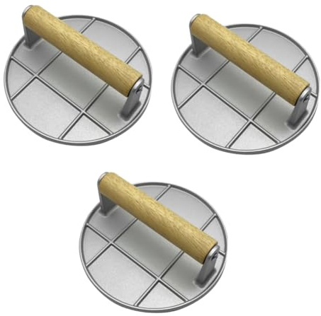 Amosfun 3pièces Presse à Burger Aluminium Fabricant De Galettes De Outil De Pratique Pour Hamburgers Et Steak Haché Design Ergonomique Et Facile à Nettoyer