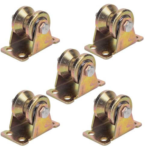 Lot de 5 poulies pivotantes en acier à rainure en V - Charge maximale : 200 kg - Poulie en acier inoxydable - Mini poulie de renvoi
