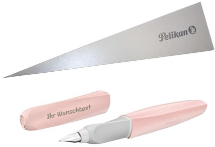 Pelikan Füllhalter Twist Eco P457 Recycling-Kunststoff inkl. Laser-Gravur (Rose)