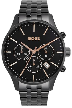 BOSS Chronographen-Quarzuhr für Herren Kollektion Avery mit Edelstahlarmband oder Lederband