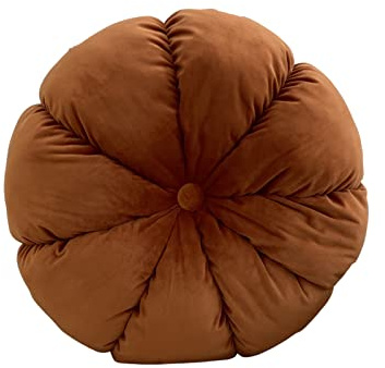 Jenngaoo Cojín de Calabaza Redonda de 45 cm, Almohada de Almohada de Piso Suave y Espesor de Almohada de Piso Suave para el hogar de la Sala de Vida de la Sala de Estar de Halloween. (A)