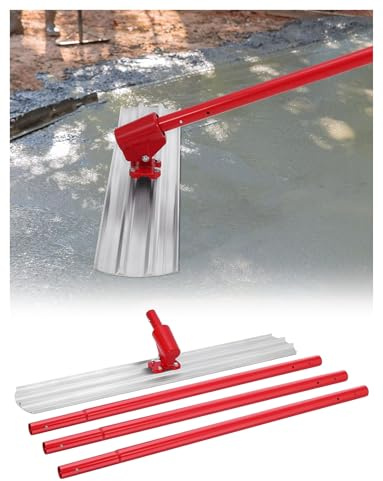 Cazzuola for cemento e frattazzo, kit di utensili for frattazzo da 80/100/120/150 cm, staffa regolabile, strumenti for la finitura del cemento(420cm Handles+80x20cm Trowel)