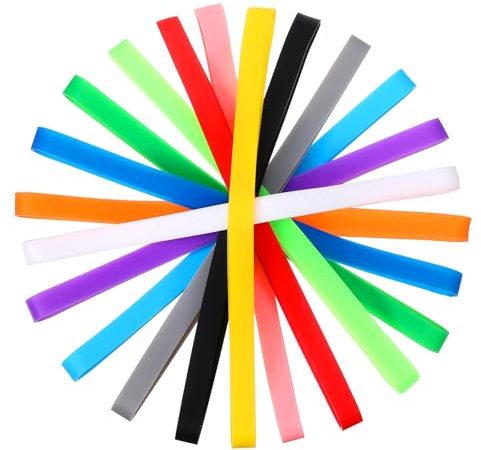 24 Pcs Silicone Elastic Bands 5.5inch Thick Elastic Bands Colorful Rubber Band Elastics Rubber Wrapping Band for Office Supply File Folders Books Art School Home Cooking Wrapping