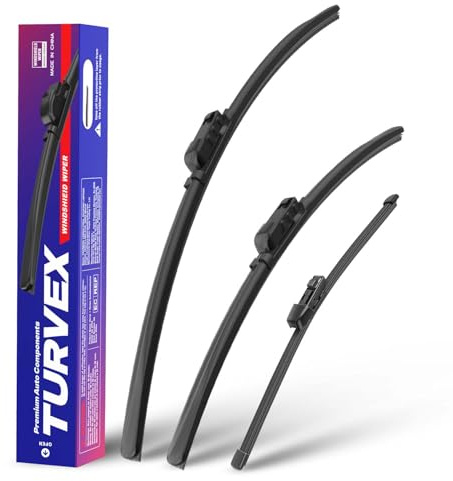 Wiper Blades for Volkswagen VW TIGUAN 2023 to 2025 | Front Window Wiper and Rear Wiper Set, 26 21 13 Windscreen Wipers Blade Set - Quiet & Easy Installation (2+1)