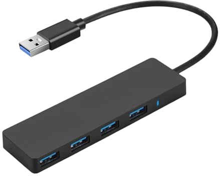 USB 4 Port Hub High-Speed Small Size Portable Multi-Use | USB Multiport Adapter for Computer