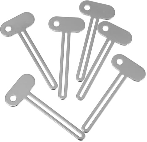 NUSITOU Presse-tubes Métal Lot de 6 Pièces, Outil de Compression pour Dentifrice et Produits en Tube, Rouleau de Compression Tubulaire Pratique pour Salle de Bain, Évite le Gaspillage