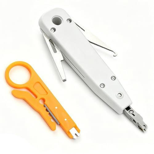 Network Punch Down Tool,Professional Ethernet Connector Tool Punchdown-Tool,Suitable for Precise Crimping of Network Sockets,RJ45 Socket Cat5/Cat6/Cat7 & Telephone Cable