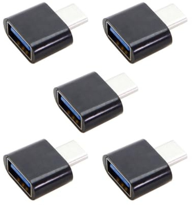 CY - Adattatore da USB tipo C a USB 2.0 OTG per telefoni cellulare, tablet, cavi USB, Flash Disk, mouse e computer portatili, 5 pezzi.