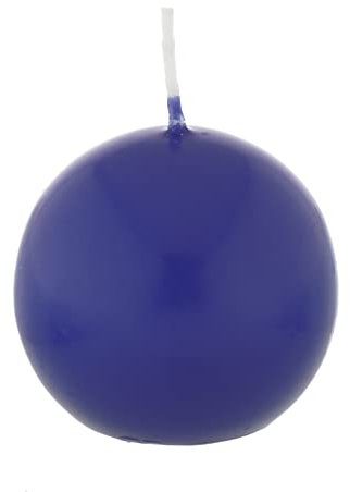Stimmungsvolles Kerzenlicht Kerzen Kugelkerzen Royalblau 10 cm, 4 Stück