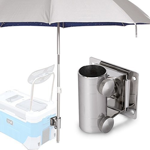 Fishing Box Umbrella Holder, High Strength Adjustable Stainless Steel Umbrella Holder Bracket Stand Base