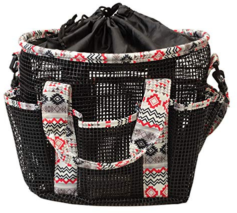 Weaver Leather Mesh Grooming Bag, Crimson Aztec