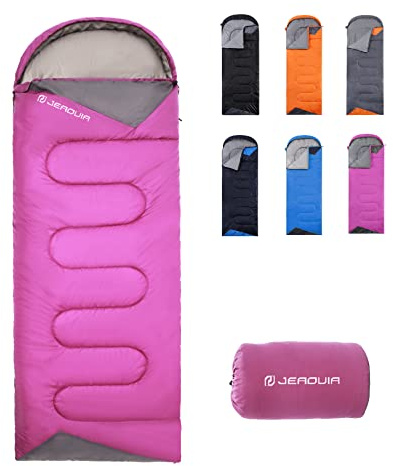 Sacos de dormir para adultos y mujeres, mochileros, ligeros, impermeables, saco de dormir de verano para niñas, cálido, camping, senderismo, viajes al aire libre, caza, con bolsa de compresión