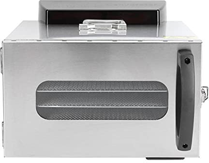 Food Dehydrator Machine, Food Dryer, Mini Intelligent 6-Layer Stainless Steel Jerky Dehydrators Fruits Vegetables Dryer Machine(UK Plug)