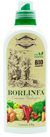 GIARDINI D'ITALIA - Concime Piante Fiorite e Verdi, Concime Liquido Biologico con Pratico Tappo Dosatore, Ideale per Giardini e Balconi - Favorisce una Crescita Sana e Rigogliosa delle Piante - 1 l