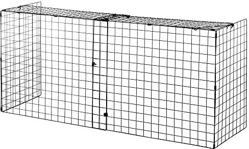 Homcom Protection de Cheminée Chenet avec Longueur Réglable Barrière de Sécurité pour Poêle avec Fil Métallique 81,5 – 160 x 44 x 68 cm Noir