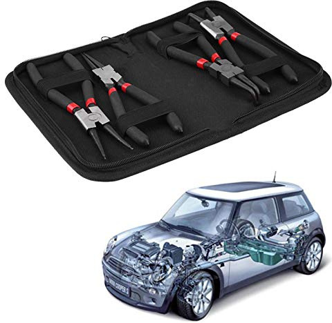 Yctze para juego alicates anillo presion alicates para anillos de retencion juego alicates circlipAlicates de anillo de seguridad de 4 piezas de 7 pulgadas, herramienta de alicates de anillo de pres