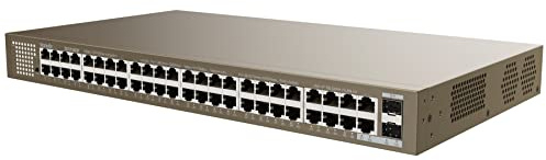 Tenda 50 Port Gigabit Netzwerk Switch Unmanaged LAN Switch (48* RJ45-Ports+2* SFP-Ports, VLAN, 19 Zoll Rackmontage/Wandmontage/Desktop, Plug-und-Play)(TEG1050F)