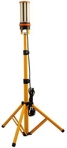 MeFard Faretto LED da Cantiere 60W 7200LM Proiettore LED da Lavoro su Treppiede,Illuminazione 360°,Impermeabile IP64. (Copertura bianca 7200lm)