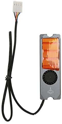 Cuifati M.2-Kühlkörper 2280 SSD PWM-Kühler mit Thermischem Silikonpad Automatische Anpassung des SSD-Lüfters Low Noise M.2 2280 SSD-Kühlkörper Plug-and-Play