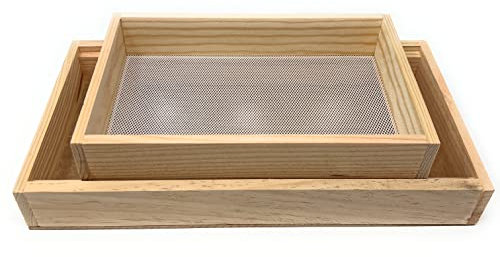 Space Home - Cedazo - Tamizador con Cajón - Tamiz de Harina - Cribador con Cajón - Madera