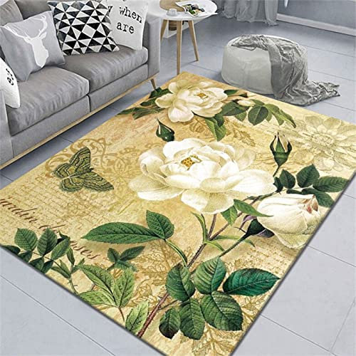 Kunsen Kinderteppich gelb tepiche outdoorteeppich Wohnzimmer Schlafzimmer Druckhaus Modern Minimalistisch Maschinenwaschbar 200X250CM Outdoor Teppich bunt fleckerlteppich