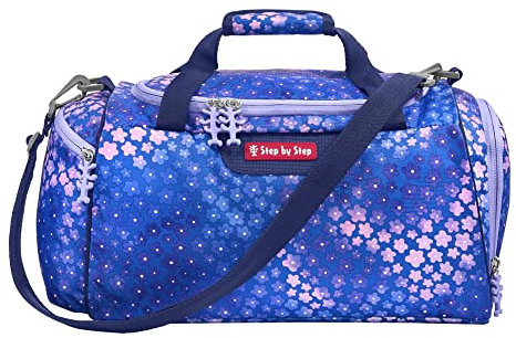 Step by Step Sporttasche „Butterfly Maja“, mit Nasswäschefach, Abnehmbarer Tragegurt, Verstellbarer Schultergurt, ab der 1. Klasse, 13L, blau