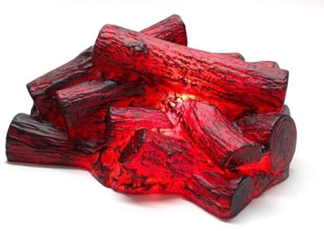 Trades4Sale Deko Kamin - LED Kaminfeuer mit Flammeneffekt, Stromsparende LED Flackerbirne, Realistischer Feuereffekt, Rauchfrei, Kindersicher