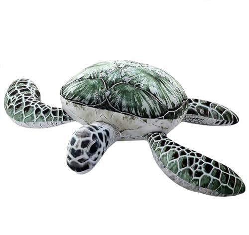 Trayosin Schildkröte Kuscheltier,Weiches Schildkröte Kissen Plüschtier Puppe Spielzeug Schlafkissen Kuscheltier für Mädchen Jungen als Weihnachtsgeburtstag und Geschenke (Grün,25cm)