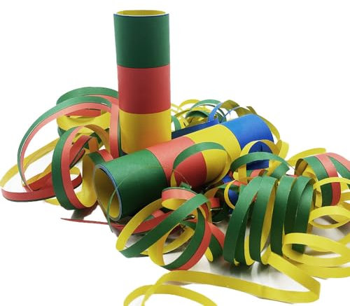 VIRSUS Stelle Filanti di Carta Colorata 4817, Rotoli da 20 Strappi cadauno, Decorazioni per Carnevale, Compleanno, Feste ed Eventi, Made in Italy (15 Rotoli)