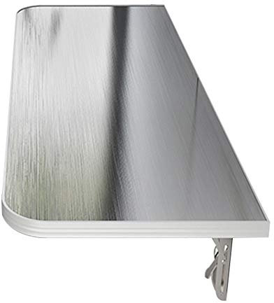 Wandklappschreibtisch, Faltbarer, Platzsparender Schwebender Esstisch, Multifunktionaler Laptoptisch, Couchtisch, Kindertisch, Beistelltisch Mit Doppelter Stütze, Edelstahl (L120 X B40 Cm (L47 X B16