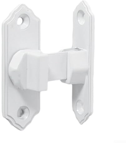 SPORTARC Schiebetürriegel für Scheunentür, 90 Grad Aluminiumlegierung, Türriegel, Sicherheitsriegel, Verriegelung für Garten, Schuppen, Garage (weiß), 3P77I7947L519719K391H6RG6X290Q