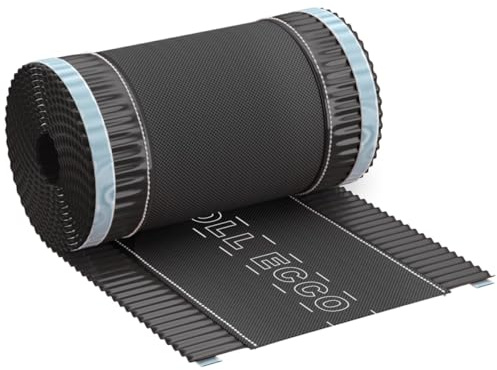 KAUFDACH® ROLL ECCO Firstband 5lfm Firstrolle Dachfirst Gratrolle Dachfirst RAL8019 (Dunkelbraun) (Firstband - Breite 180 mm)