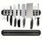 CHEFZOCO Soporte magnético para cuchillos, Barra Magnética para Cuchillos, Cuchillero magnético, Acero Inoxidable, Organizador de cuchillos de cocina, 37.5 cm ancho x 5 cm alto x 1.3 cm fondo, Negro