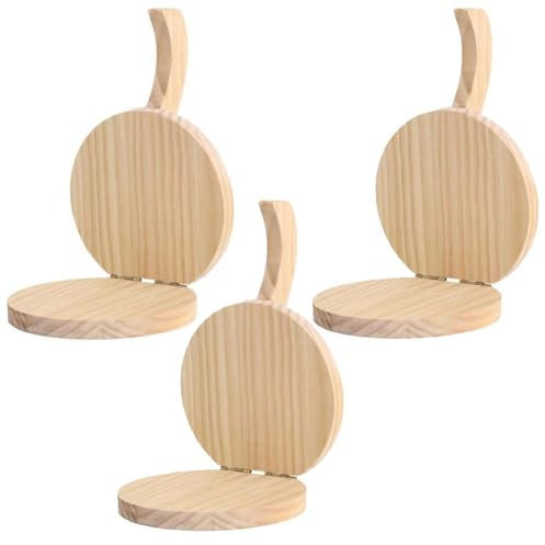 WAXCMXYH Runde Tortilla-Presse aus Holz, 16,5 cm, mexikanische Tortillera-Presse, Holzmehl-Tortilla-Presse für Tortillas-Gebäck, einfach zu bedienende Teigtaschenwickler-Maker