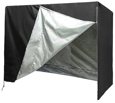 CuteHairy Schutzhülle Hollywoodschaukel, Sonnenbeständige Allwetterschutz-Schaukelüberdachung, Strapazierfähige 210D-Oxford-Stoff-Hängesessel-Möbelabdeckung, Schaukelabdeckung 220 x 145 x 170CM