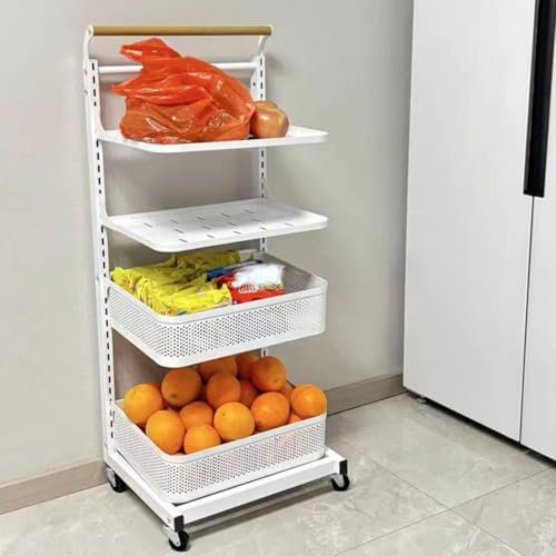 Microwave oven rack,3 Tier Extendable Microwave Oven Rack Shelf with Pot Holder White Kitchen Counter Shelf Unit