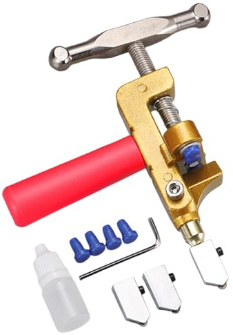 Chaies Tagliapiastrelle di vetro manuale, piastrelle di vetro | Tagliapiastrelle manuale, vetro,Utensile da taglio in vetro di tungsteno con cacciavite e 2 coltelli aggiuntivi per rompere