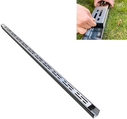 Canaletta Scolo Acqua Piovana Scarico a Trincea Lungo 100 Cm per Cortile, Scarico e Griglia per Vialetto in Acciaio Inox 304, Tubo di Grondaia per Impieghi Gravosi, Filtri di Drenaggio Lineari(W5cmxH3