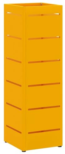 vidaXL Soporte para Paraguas de Lluvia Mostaza 15,5 x 15,5 x 49 cm | Look moderno y elegante, Amplio espacio para tus cosas, Se adapta a las tendencias de hoy