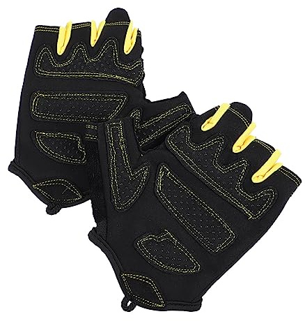 BESPORTBLE Outdoor Cycling Gloves for Men and Women Breathable Half Finger Sports Mitts with Slip Design Shock Absorbing Palm Protection for Road Cycling and Outdoor Activities Black S