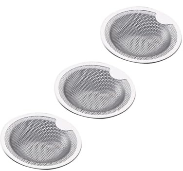 Operitacx 3pcs Stainless Steel Sink Strainer Hair Catcher Drain Filter for Kitchen Bathroom Shower Drain Covers Clogging Washbasin Filters