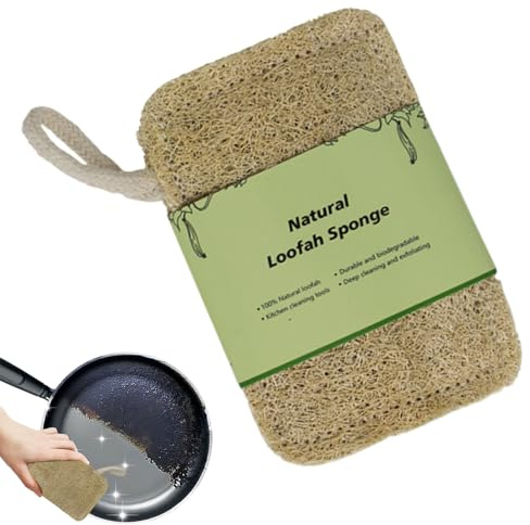 Esponja Natural para Platos, Esponja de para Lavar Platos, Estropajo, Herramientas de Limpieza antiarañazos para Suministros de Cocina, Utensilios de Cocina, Estufas, ollas, sartenes