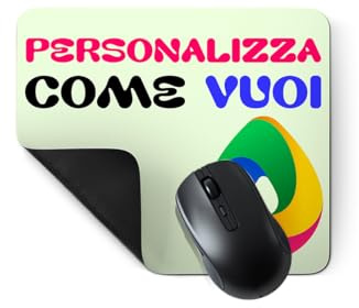 Teetaly Tappetino Mouse Personalizzato Rettangolare | Personalizzalo con Foto, Logo, Nome e Testo | Idea Regalo Ufficio Gaming | Made in Italy