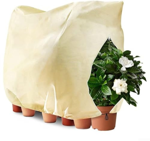 Yuanpgky Housse d'hiver réutilisable en polypropylène pour arbustes et plantes d'extérieur avec cordon de serrage, protection contre le gel et le froid (300 x 300 cm)