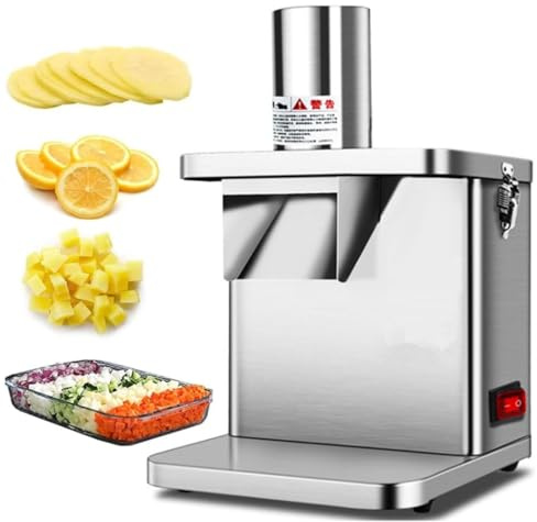 Cortadora De Verduras Comercial Multifuncional, Picadora Eléctrica De Verduras De Acero Inoxidable, Cortadora Para Cebolla Ajo Zanahoria, Utensilios De Cocina Profesionales