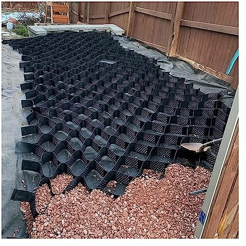 GJZQDKX Dalle de Gravier stabilisatrice de 5 cm pour allées, terrasses et chemins de Jardin, Base de pavés découpable pour Gravier, Sable et Ciment, système de Support de Sol Robuste