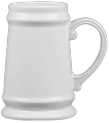 Holst Porcelana BK 001 FA1 Jarra de Cerveza 0,75 l, Porcelana, Blanco, 10 x 10 x 15 cm