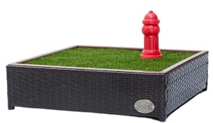 Porch Potty Almohadillas para orinal de césped artificial para perros, tamaño pequeño, 26 x 26 x 7, almohadilla de entrenamiento para orinal reutilizable, almohadillas lavables para orina para perros