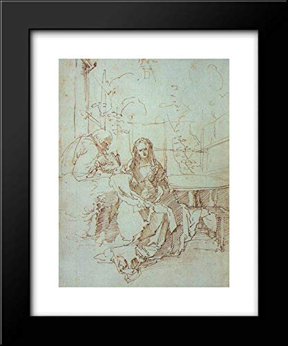 Theholy Family In A Trellis 15x18 Framed Art Print by Albrecht Durer